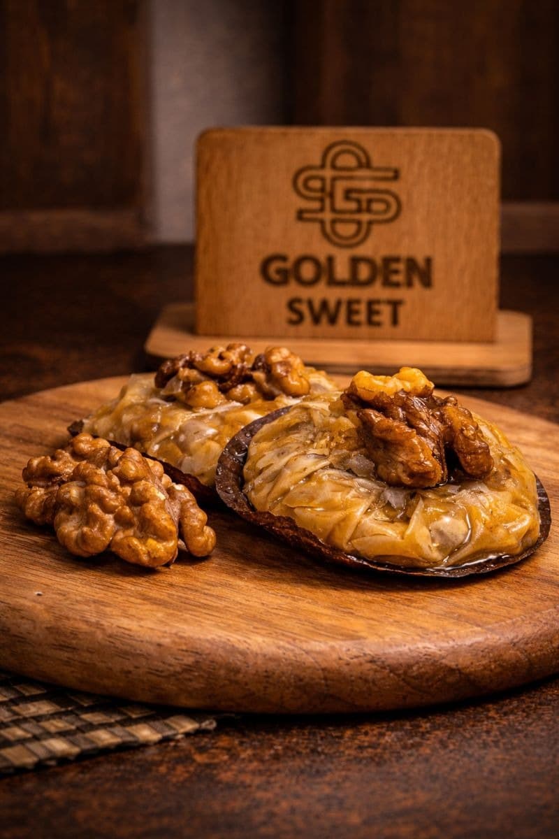 Walnut Bastila with Natural Honey, Oven Baked, with Corn Starch Sheet