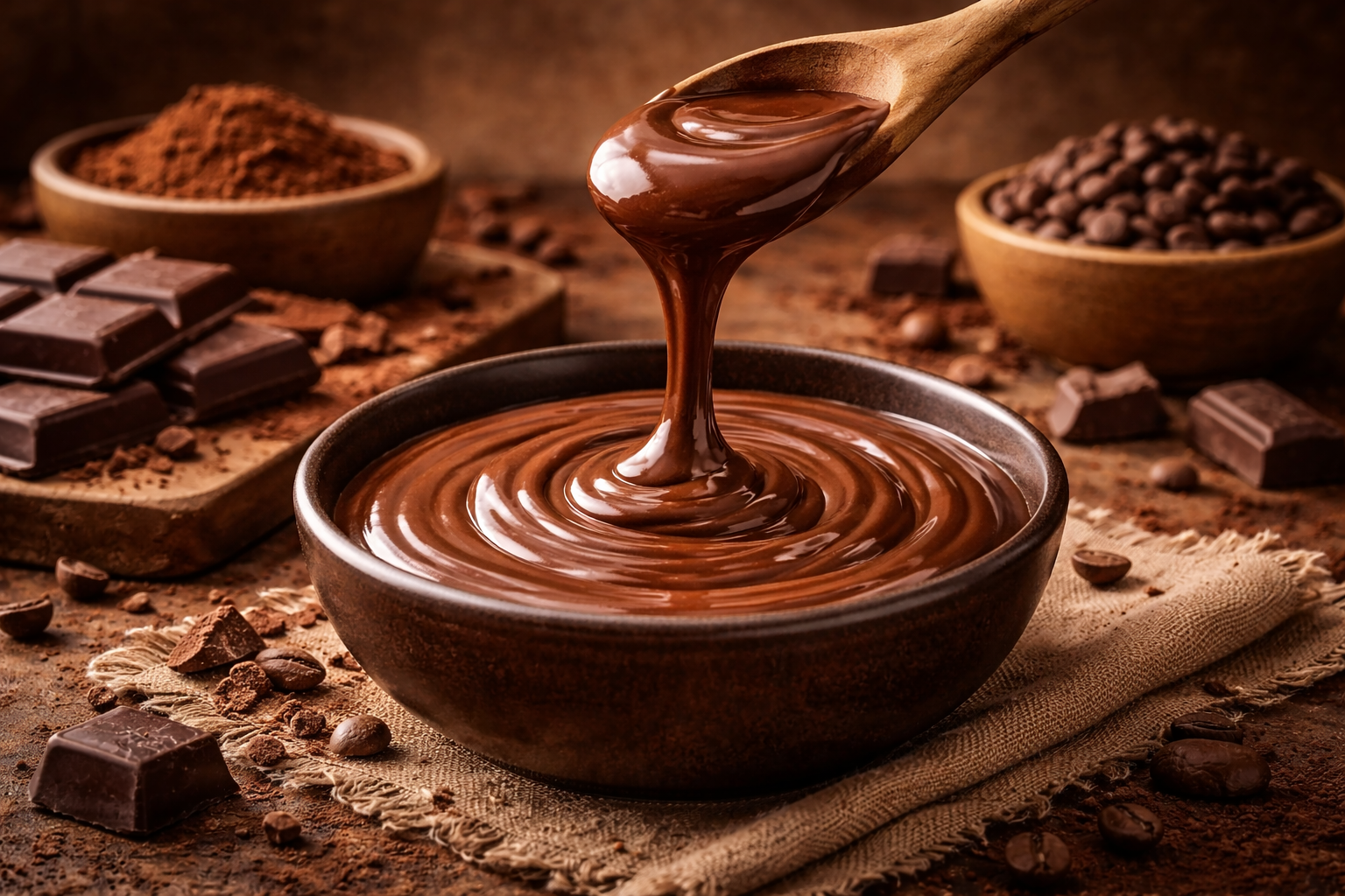 Chocolate and almonds